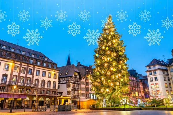 Weihnachtsbaum auf dem Place Kléber
