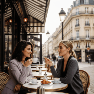 Smalltalk auf Französisch über Berufe im Café