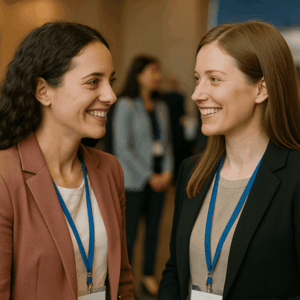 Französisch Smalltalk im Beruf auf einer Konferenz