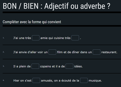 Le Point du FLE - Interaktive Übungen